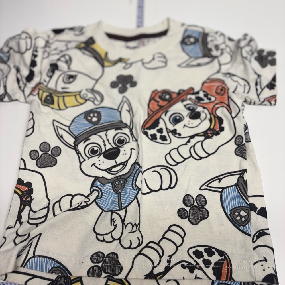 Paw Patrol Cream and Black Short Sleeve Tee